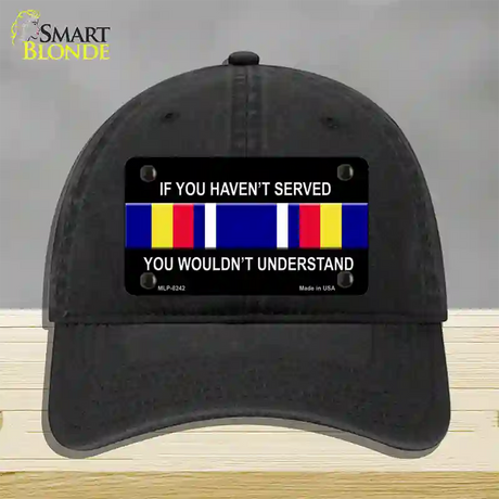 War On Terrorism Ribbon Novelty License Plate Hat Unconstructed Cotton / Black