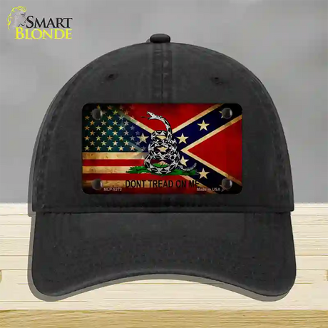 American Confederate Dont Tread Novelty License Plate Hat Unconstructed Cotton / Black