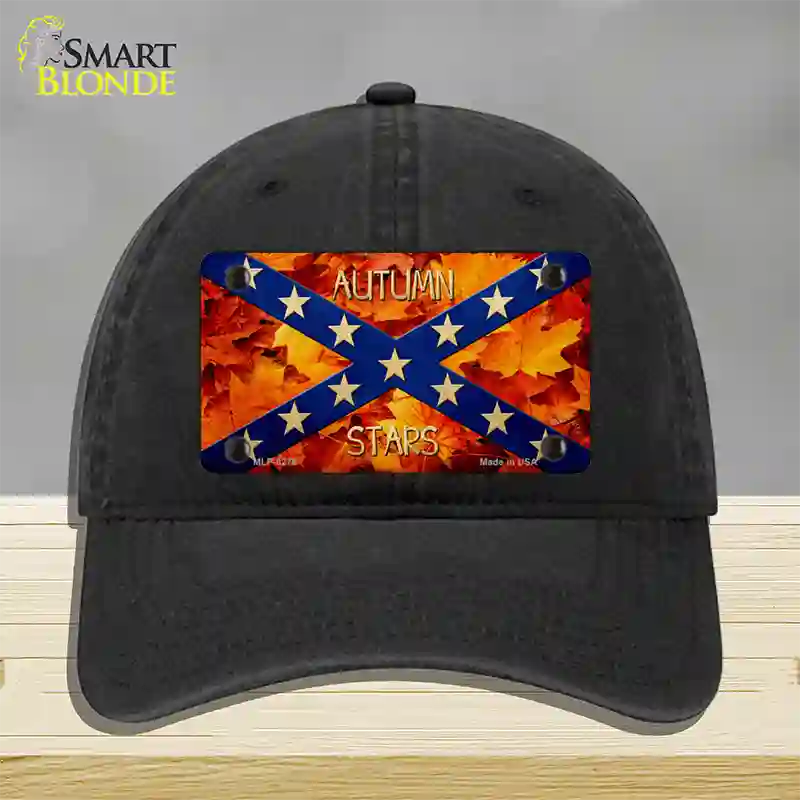 Autumn Stars Novelty License Plate Hat Unconstructed Cotton / Black