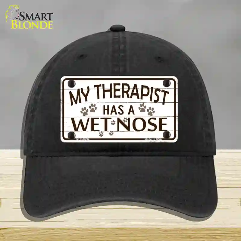 My Therapist Novelty License Plate Hat Unconstructed Cotton / Black