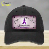 Leiomyosarcoma Cancer Ribbon Novelty License Plate Hat Unconstructed Cotton / Black