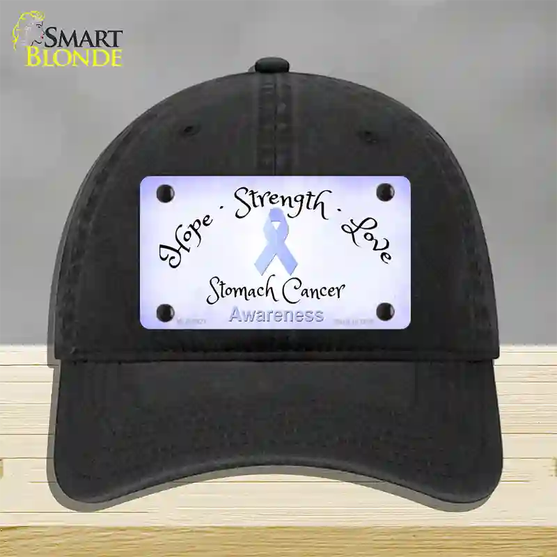 Stomach Ribbon Novelty License Plate Hat Unconstructed Cotton / Black