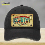 Country Gal Novelty License Plate Hat Unconstructed Cotton / Black