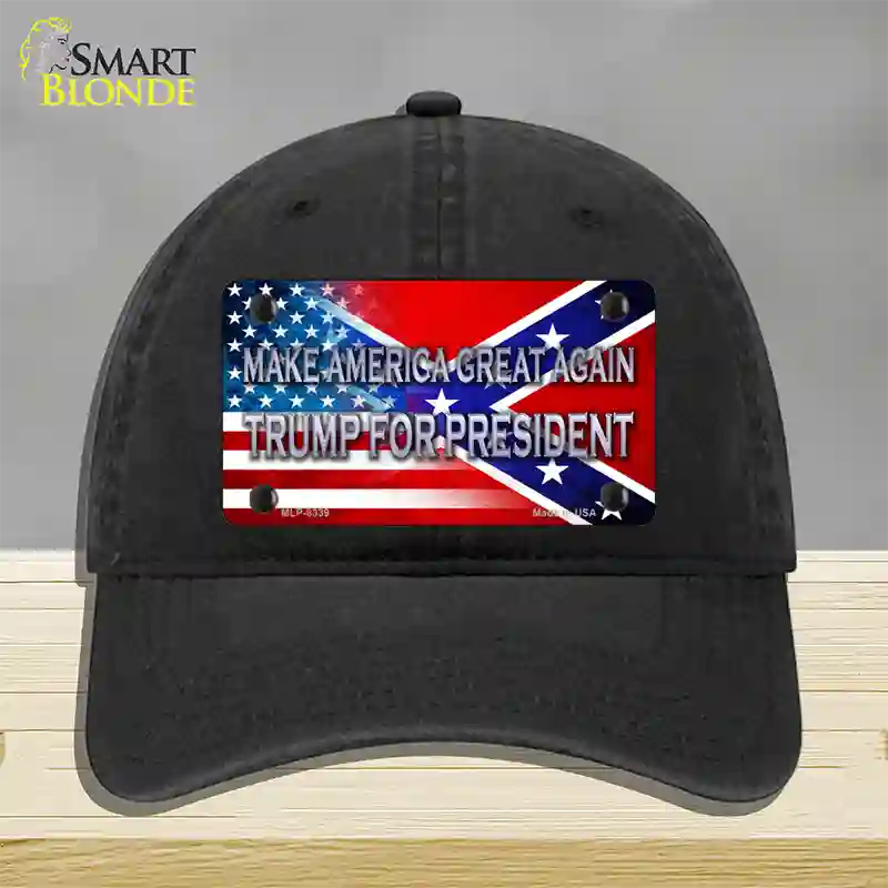 Make America Great Again Novelty License Plate Hat Unconstructed Cotton / Black