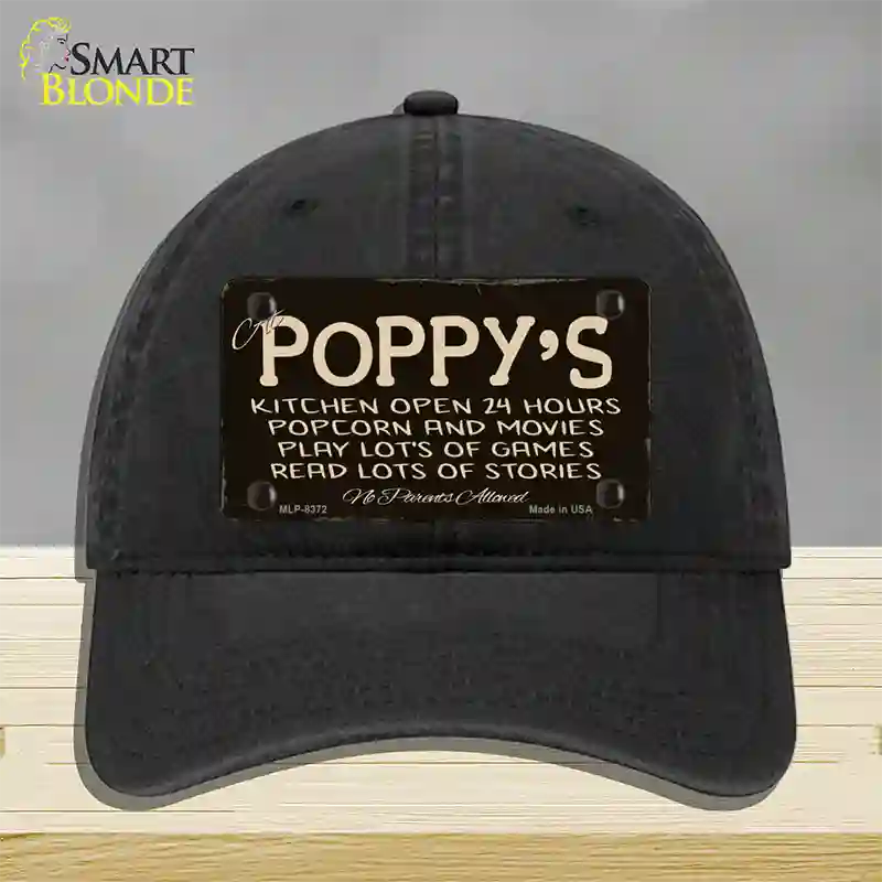 At Poppys Novelty License Plate Hat Unconstructed Cotton / Black