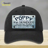 Poppy Is Here To Help Novelty License Plate Hat Unconstructed Cotton / Black