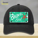 Beach Girl Novelty License Plate Hat Unconstructed Cotton / Black