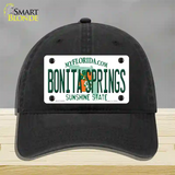 Bonita Springs Florida Novelty License Plate Hat Unconstructed Cotton / Black