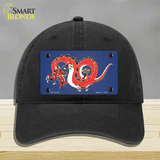 Dragon Novelty License Plate Hat Unconstructed Cotton / Black