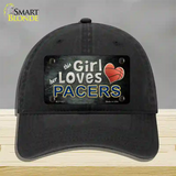 This Girl Loves Her Pacers Novelty License Plate Hat Unconstructed Cotton / Black