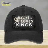 This Girl Loves Her Kings Hockey Novelty License Plate Hat Unconstructed Cotton / Black