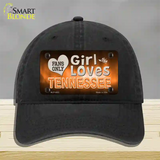 This Girl Loves Tennessee Novelty License Plate Hat Unconstructed Cotton / Black