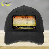 Indiana Rusty State Novelty License Plate Hat Unconstructed Cotton / Black