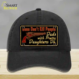 Guns Dont Kill People Novelty License Plate Hat Unconstructed Cotton / Black