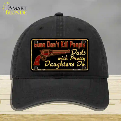 Guns Dont Kill People Novelty License Plate Hat Unconstructed Cotton / Black