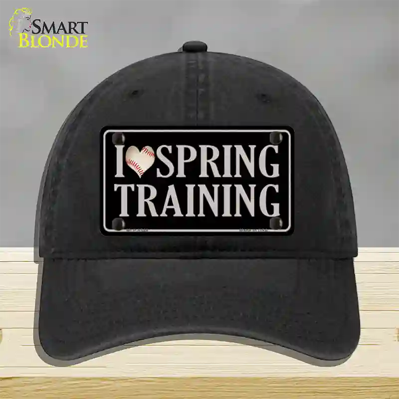 I Love Spring Training Novelty License Plate Hat Unconstructed Cotton / Black