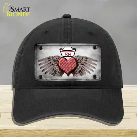 Love RN Novelty License Plate Hat Unconstructed Cotton / Black