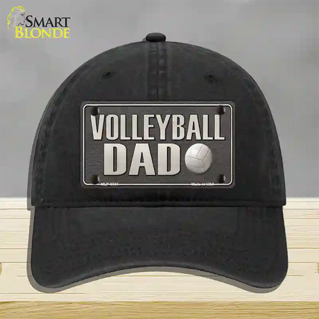 Volleyball Dad Novelty License Plate Hat Unconstructed Cotton / Black