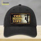 The High Life Novelty License Plate Hat Unconstructed Cotton / Black