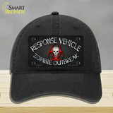 Response Vehicle Novelty License Plate Hat Unconstructed Cotton / Black