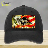 Alaska Love Novelty License Plate Hat Unconstructed Cotton / Black