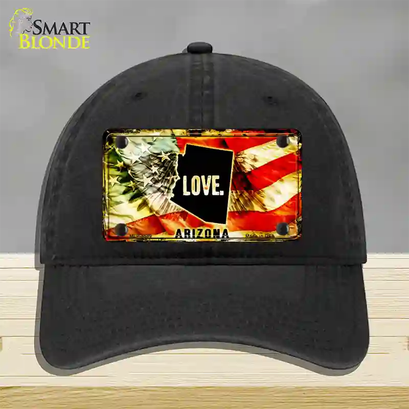 Arizona Love Novelty License Plate Hat Unconstructed Cotton / Black