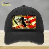 California Love Novelty License Plate Hat Unconstructed Cotton / Black