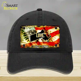 Massachusetts Love Novelty License Plate Hat Unconstructed Cotton / Black