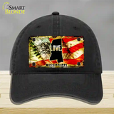 Mississippi Love Novelty License Plate Hat Unconstructed Cotton / Black