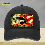 Missouri Love Novelty License Plate Hat Unconstructed Cotton / Black