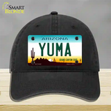 Yuma Arizona Novelty License Plate Hat Unconstructed Cotton / Black