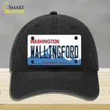 Washington Wallingford Novelty License Plate Hat Unconstructed Cotton / Black