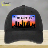 Los Angeles Silhouette Novelty License Plate Hat Unconstructed Cotton / Black