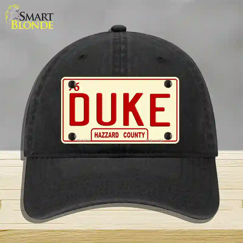 Duke Novelty License Plate Hat Unconstructed Cotton / Black