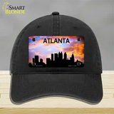 Atlanta Silhouette Novelty License Plate Hat Unconstructed Cotton / Black