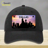 Dallas Silhouette Novelty License Plate Hat Unconstructed Cotton / Black