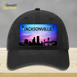 Jacksonville Silhouette Novelty License Plate Hat Unconstructed Cotton / Black