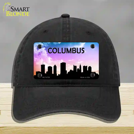 Columbus Silhouette Novelty License Plate Hat Unconstructed Cotton / Black