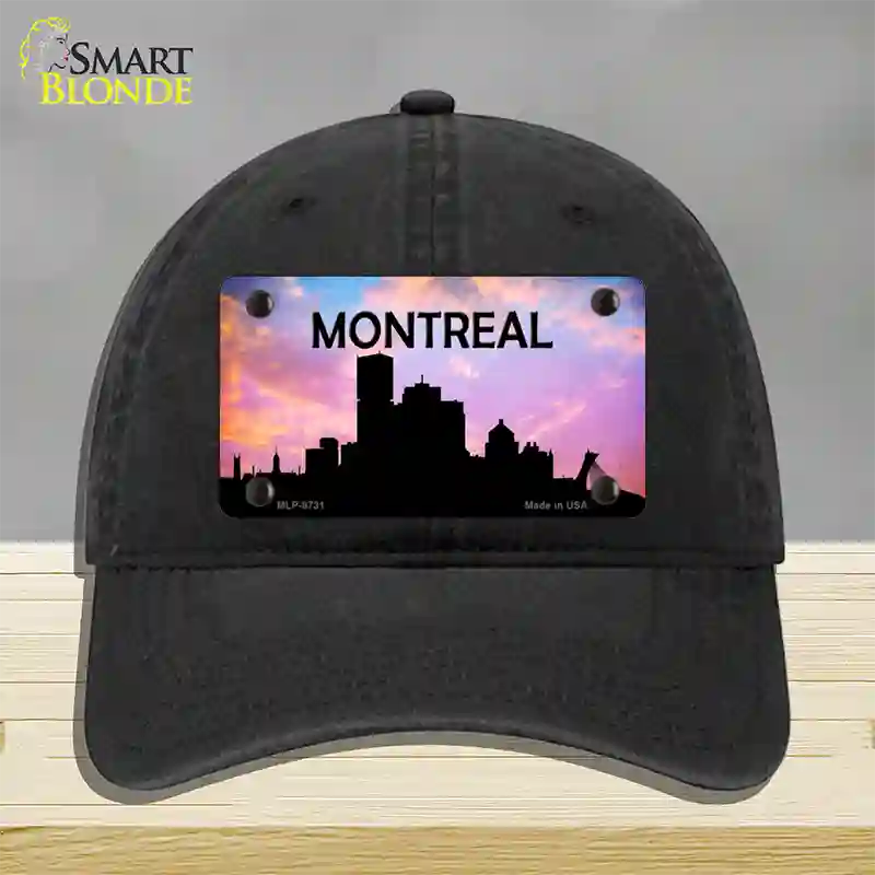 Montreal Silhouette Novelty License Plate Hat Unconstructed Cotton / Black