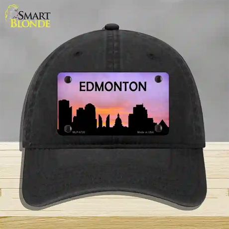 Edmonton Silhouette Novelty License Plate Hat Unconstructed Cotton / Black