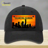 Guadalajara Silhouette Novelty License Plate Hat Unconstructed Cotton / Black