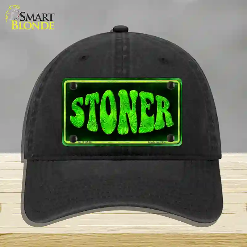 Stoner Novelty License Plate Hat Unconstructed Cotton / Black