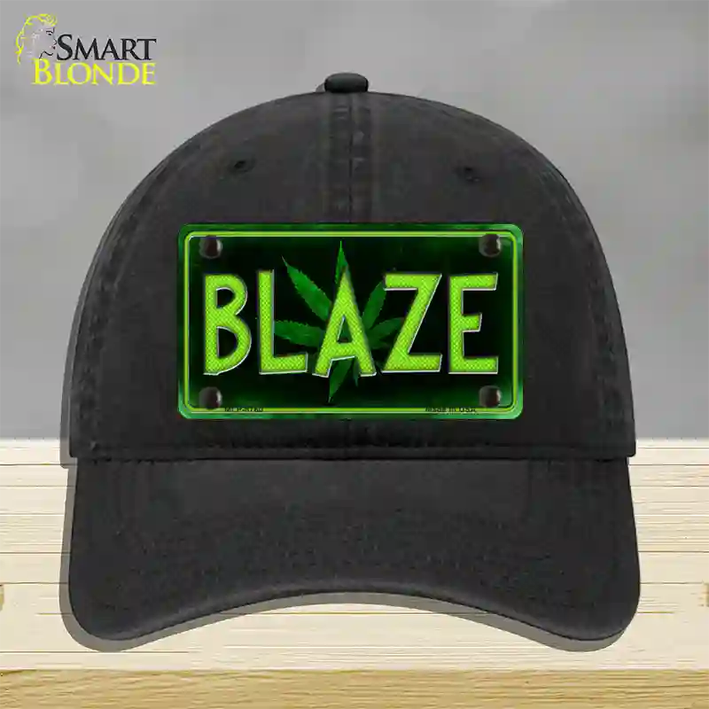 Blaze Novelty License Plate Hat Unconstructed Cotton / Black