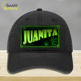 Juanita Novelty License Plate Hat Unconstructed Cotton / Black