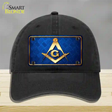 Freemasonry Novelty License Plate Hat Unconstructed Cotton / Black