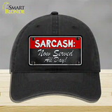 Sarcasm Novelty License Plate Hat Unconstructed Cotton / Black