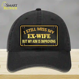 Ex Wife Novelty License Plate Hat Unconstructed Cotton / Black