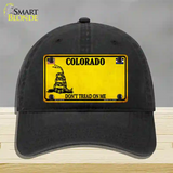 Colorado Dont Tread On Me Novelty License Plate Hat Unconstructed Cotton / Black