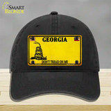 Georgia Dont Tread On Me Novelty License Plate Hat Unconstructed Cotton / Black