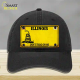 Illinois Dont Tread On Me Novelty License Plate Hat Unconstructed Cotton / Black